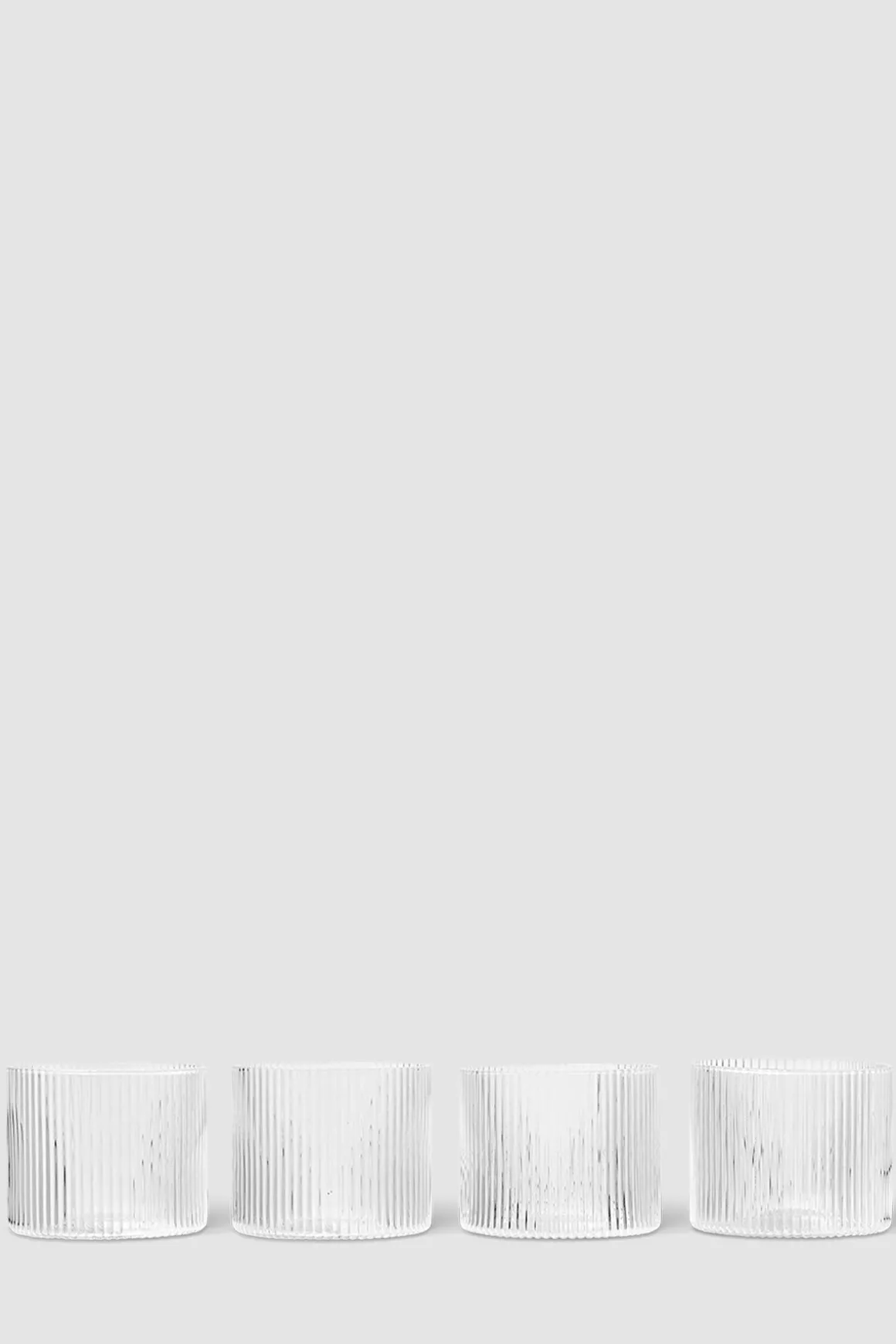 Glass - Ripple Low 4pk Klar