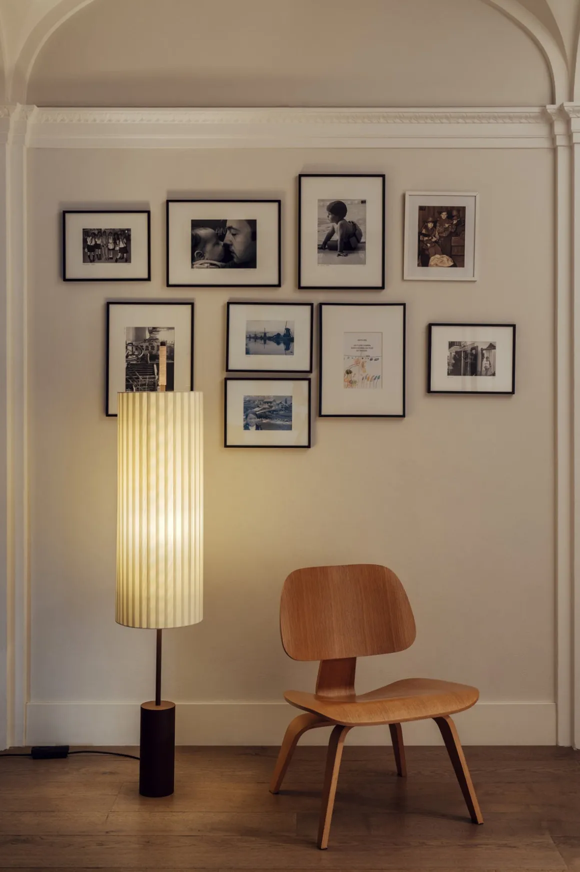 Gulvlampe - Dórica Dark Brown/Natural Ribbon