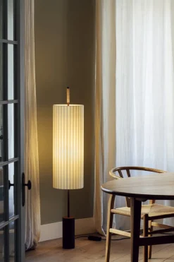 Gulvlampe - Dórica Dark Brown/Natural Ribbon