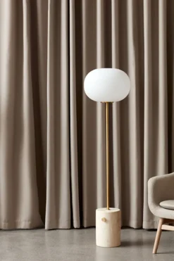 Gulvlampe - JWDA Travertine/Brushed Brass