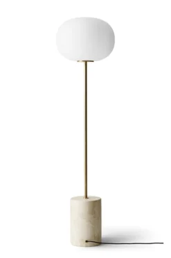 Gulvlampe - JWDA Travertine/Brushed Brass