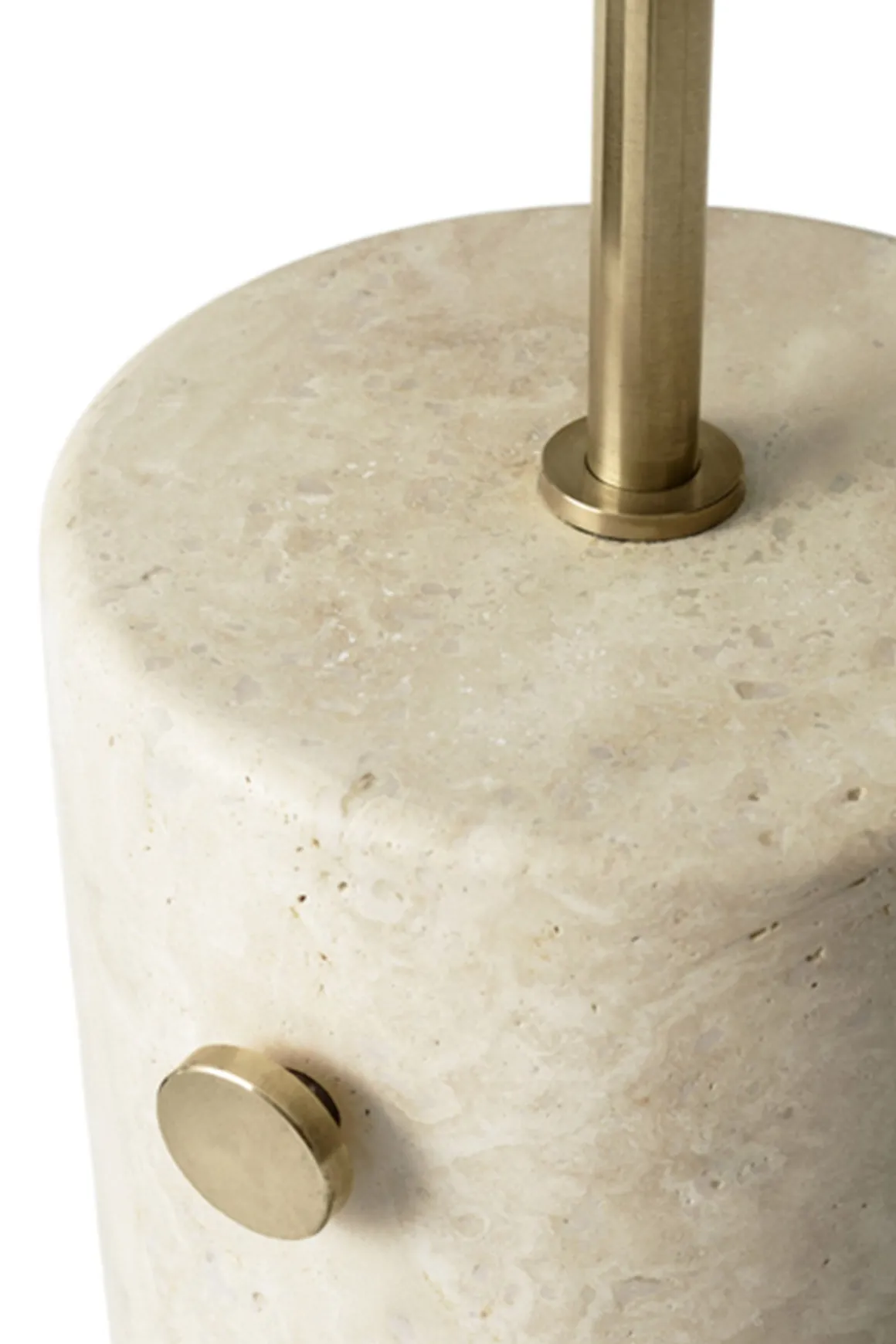 Gulvlampe - JWDA Travertine/Brushed Brass