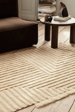 Gulvteppe - Crease 160x250cm Light Sand