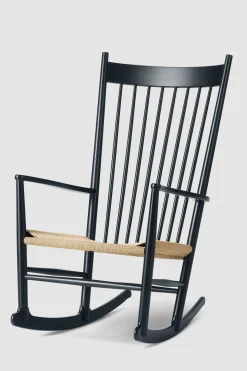 Gyngestol - J16 Natur Papirgarn / Sortlakkert