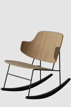 Gyngestol - The Penguin Black Steel, Natural Oak