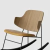 Gyngestol - The Penguin Rocking Chair Dakar 250, Black Steel, Natural Oak