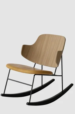 Gyngestol - The Penguin Rocking Chair Dakar 250, Black Steel, Natural Oak