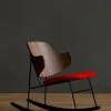Gyngestol - The Penguin Rocking Chair 600 Hallingdal, Black Steel, Walnut