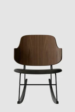 Gyngestol - The Penguin Rocking Chair Dakar 842, Black Steel, Walnut