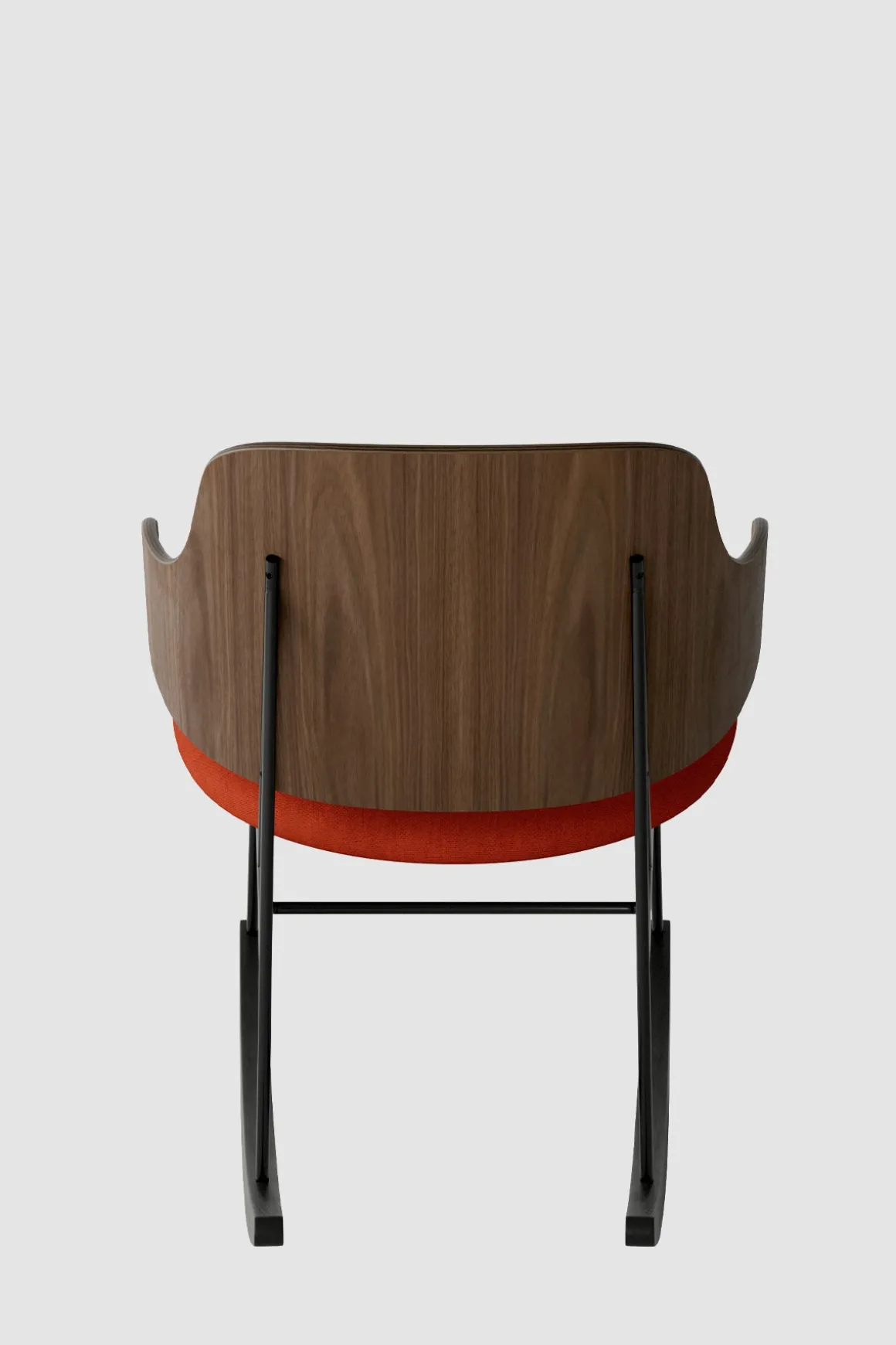 Gyngestol - The Penguin Rocking Chair 600 Hallingdal, Black Steel, Walnut