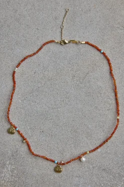 Halskjede - Maroon Harmony Gold