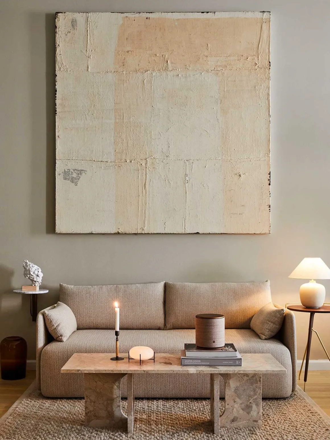 Hylle - Corbel Dark Stained Oak Carrara Marble