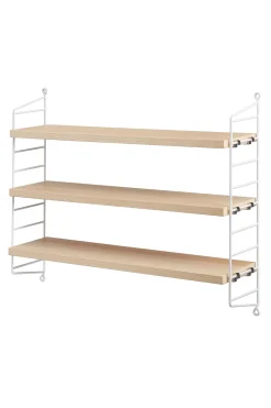 Hylle - Pocket 60x15xh50 Ask/Hvit