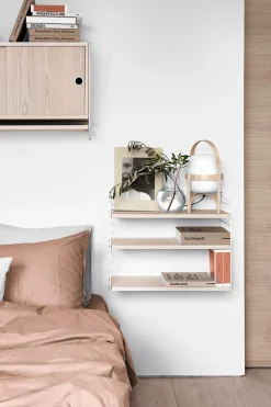 Hylle - Pocket 60x15xh50 Ask/Hvit