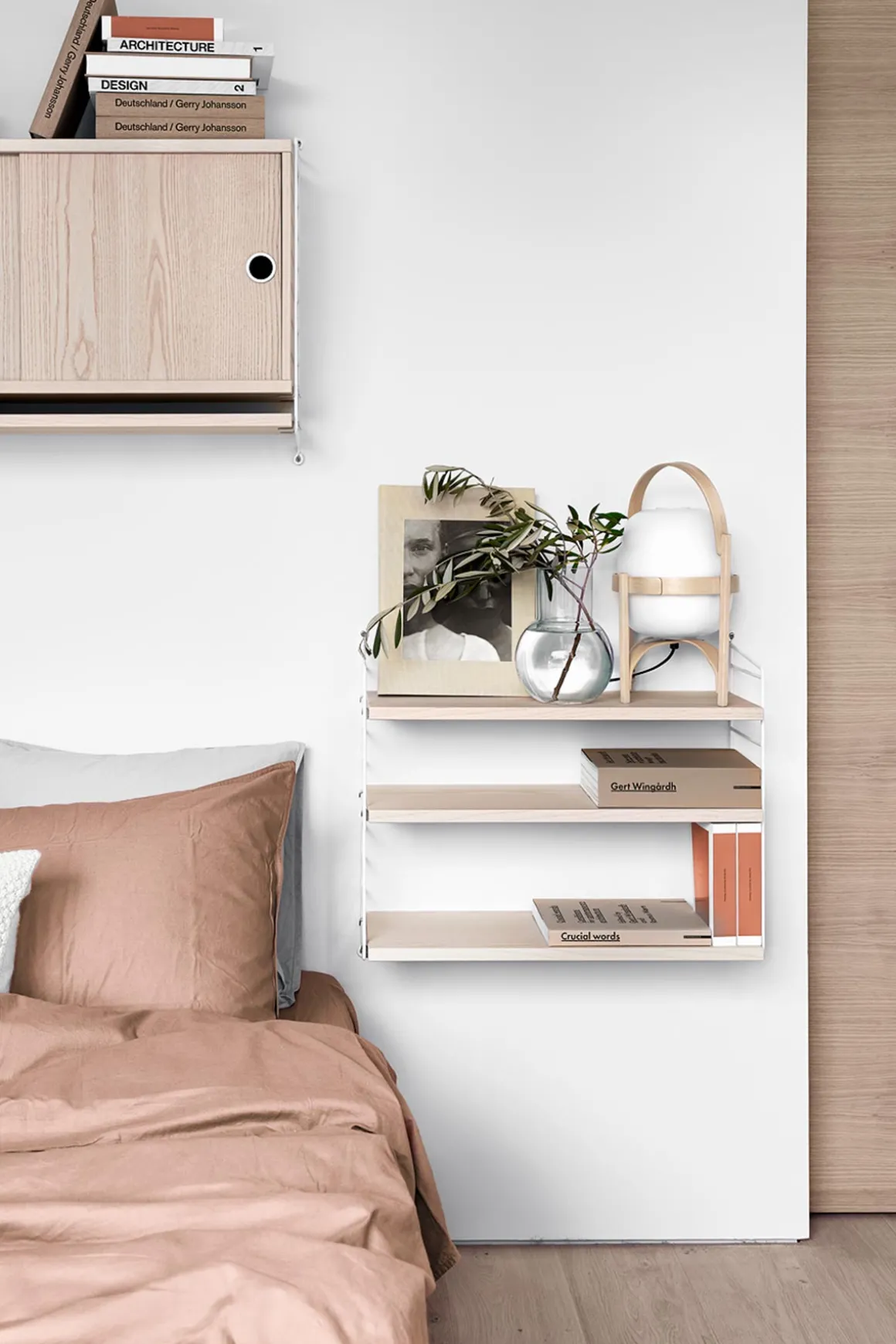 Hylle - Pocket 60x15xh50 Ask/Hvit