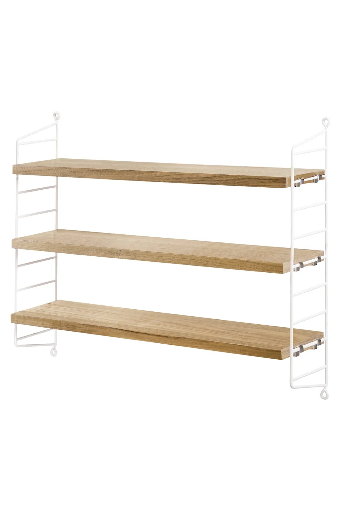 Hylle - Pocket 60x15xh50 Eik/Hvit