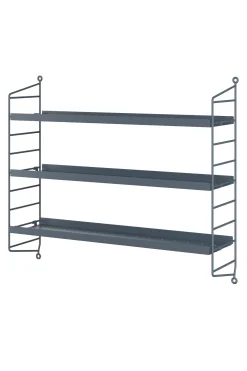 Hylle - Pocket 60x15xh50 Metall Sergelgrå