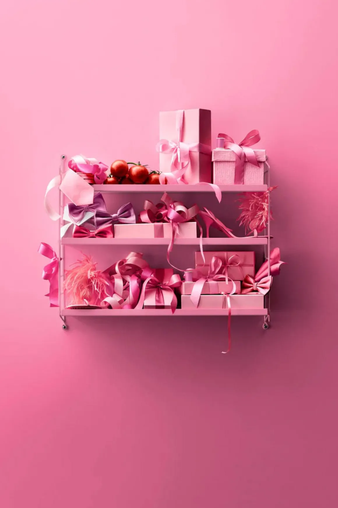 Hylle - Pocket 60x15xh50 Metall Fuchsia