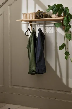 Hylle - Sector Rack Shelf Oak/Black Brass