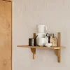 Hylle - Sector Shelf Single/Narrow Oak/Brass