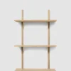 Hylle - Sector Shelf Tripple/Narrow Oak/Brass