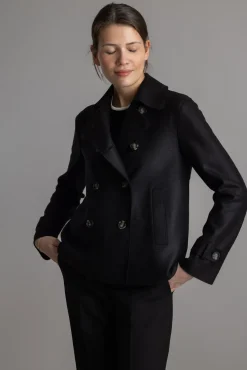 Jakke - Cropped Trench Light Pressed Wool