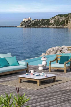 Jeko 11 - Bord Teak/Marmor 120x120cm