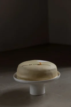 Kakefat - Porselen Dia27xH11,5cm Vanilje