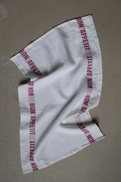 Kjøkkenhåndkle - Bon Appetit 75x45cm Hvit/Rød