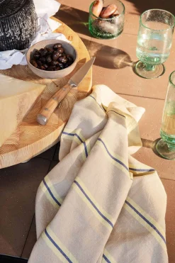 Kjøkkenhåndkle - Hale Tea Towel Oyster/Lemon/Bright Blue