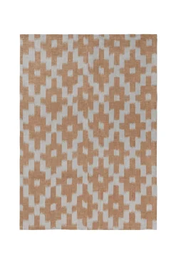 Kjøkkenhåndkle - Ikat Mist Blue/Terracotta