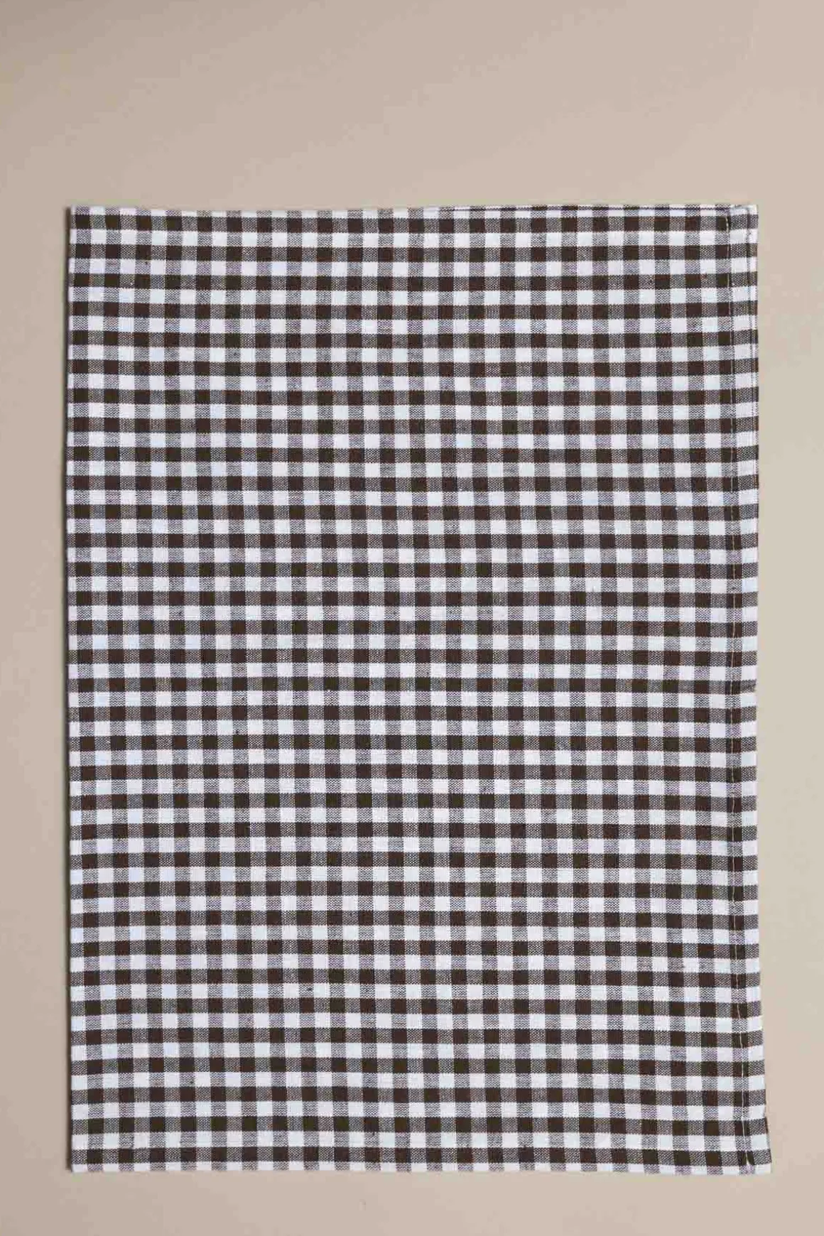 Kjøkkenhåndkle - Rutete Java Brun