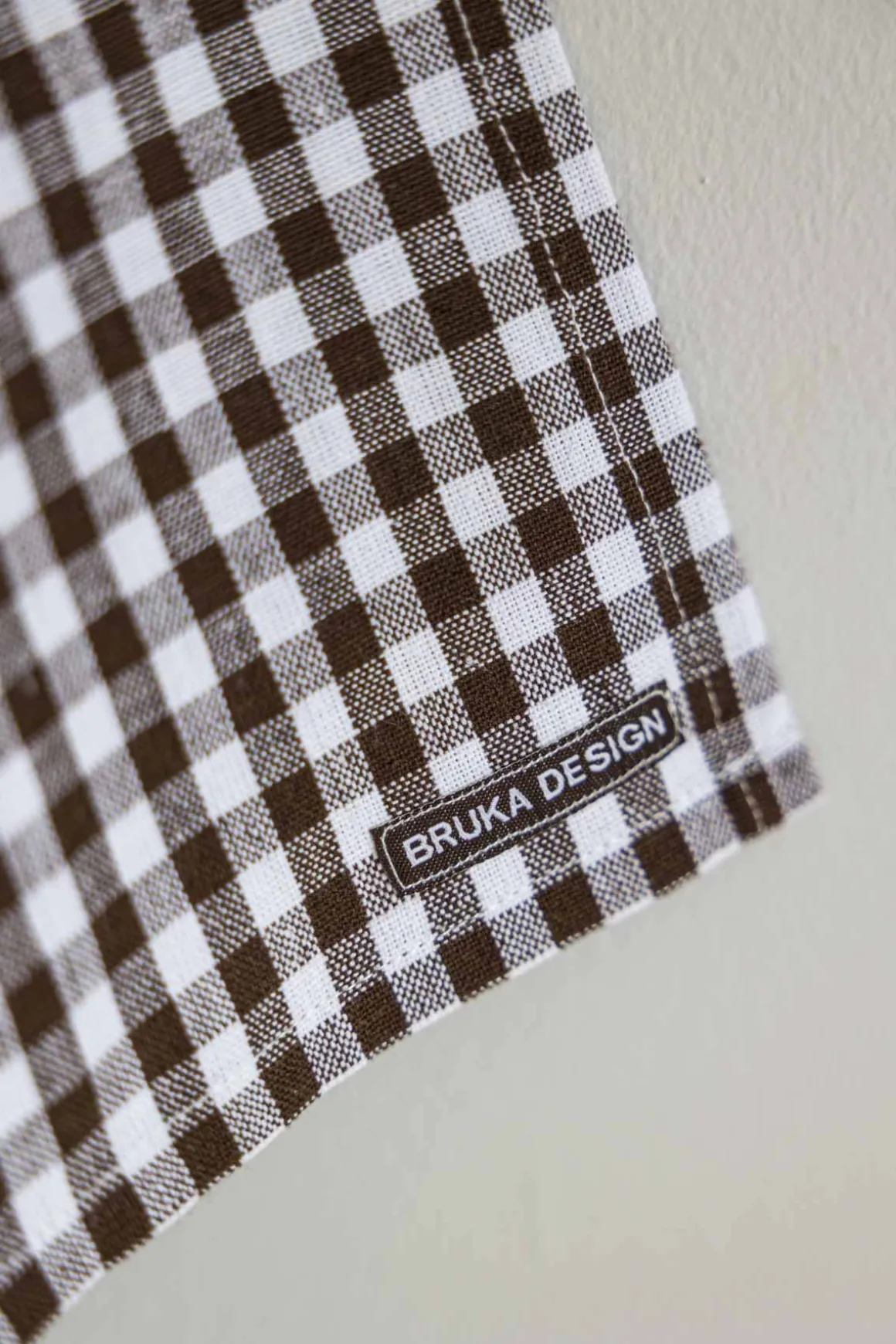 Kjøkkenhåndkle - Rutete Java Brun