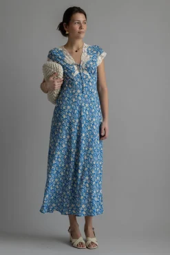 Kjole - Amari Dress Shell Pansy Indigo