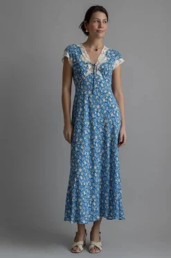 Kjole - Amari Dress Shell Pansy Indigo