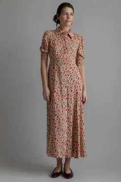 Kjole - Bloom Dress Ditsy Trail Cream