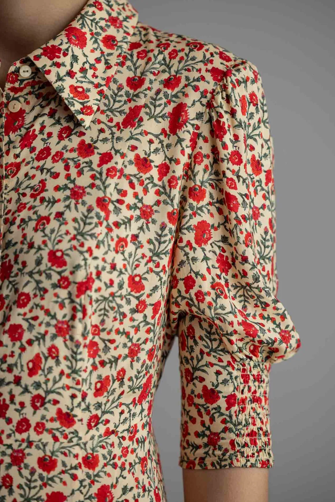 Kjole - Bloom Dress Ditsy Trail Cream