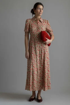 Kjole - Bloom Dress Ditsy Trail Cream