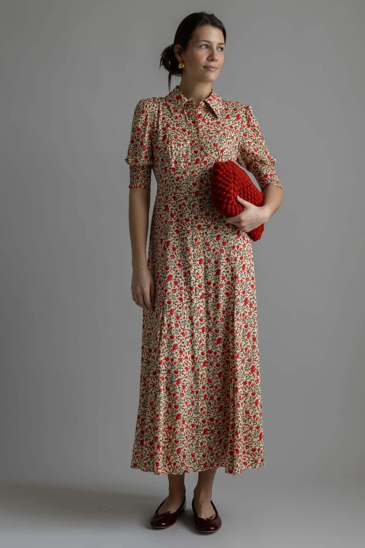 Kjole - Bloom Dress Ditsy Trail Cream