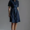 Kjole - Cuffed S/S Belted Shirt Dress