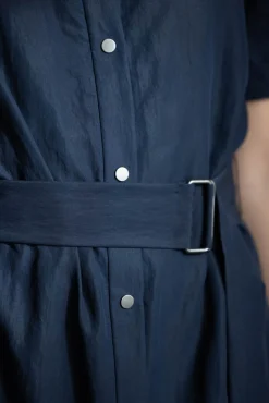Kjole - Cuffed S/S Belted Shirt Dress