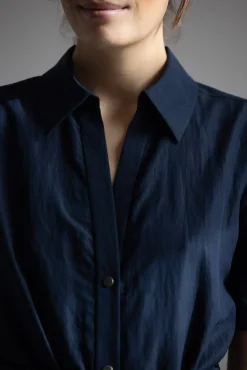 Kjole - Cuffed S/S Belted Shirt Dress