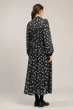 Kjole - Floral Volumes Blue/White Flower Garden