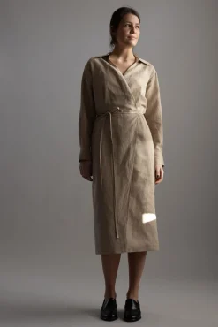 Kjole - Wrap Shirt Dress