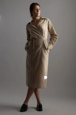 Kjole - Wrap Shirt Dress