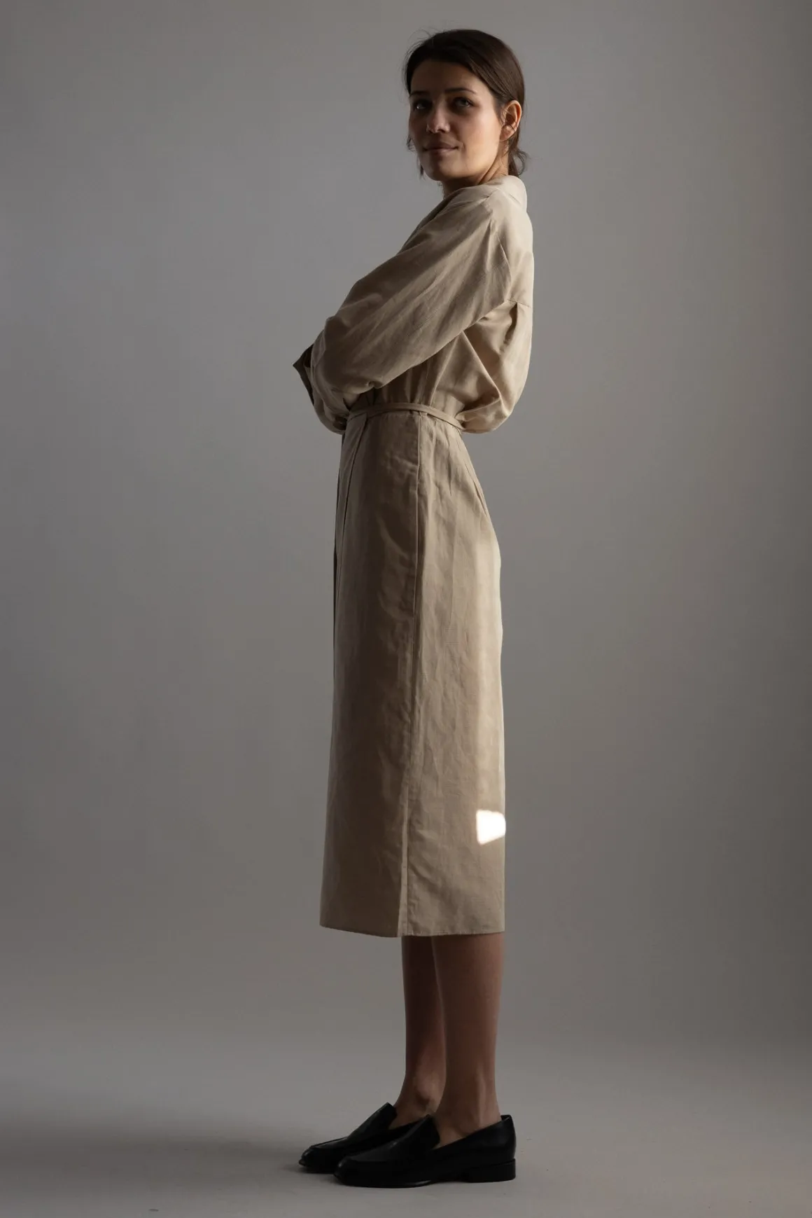 Kjole - Wrap Shirt Dress