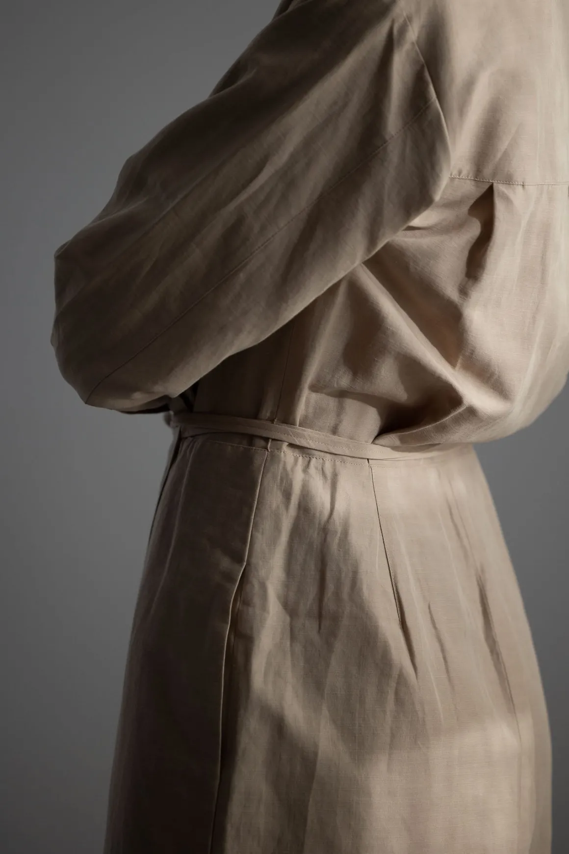 Kjole - Wrap Shirt Dress