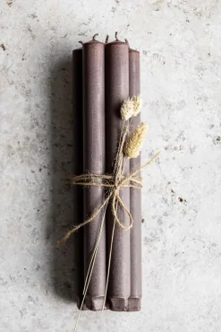 Kronelys - h27cm Brun