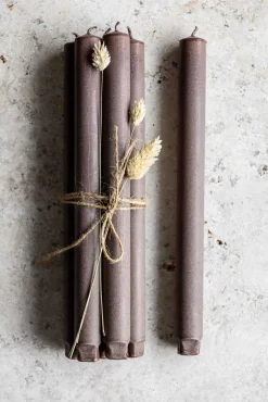 Kronelys - h27cm Brun