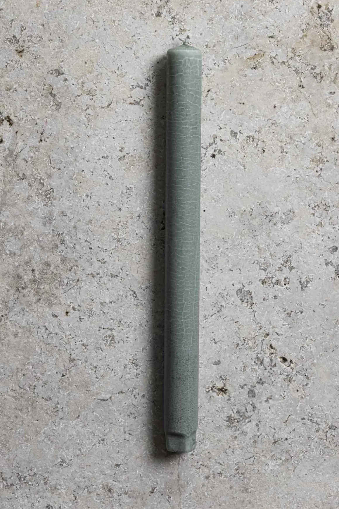 Kronelys - H27cm Grønn Støvet